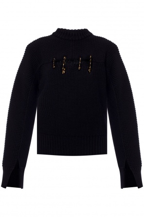 Woven sweater with decorative safety pins, zdjęcie 1 Woven sweater with decorative safety pins od Versace